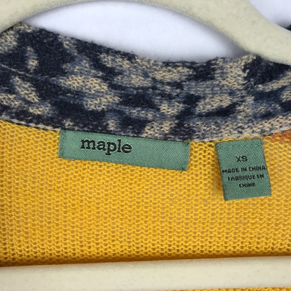 Anthropologie Maple Redonda Cardigan Sweater XS Open Front Linen Blend - Picture 5 of 7